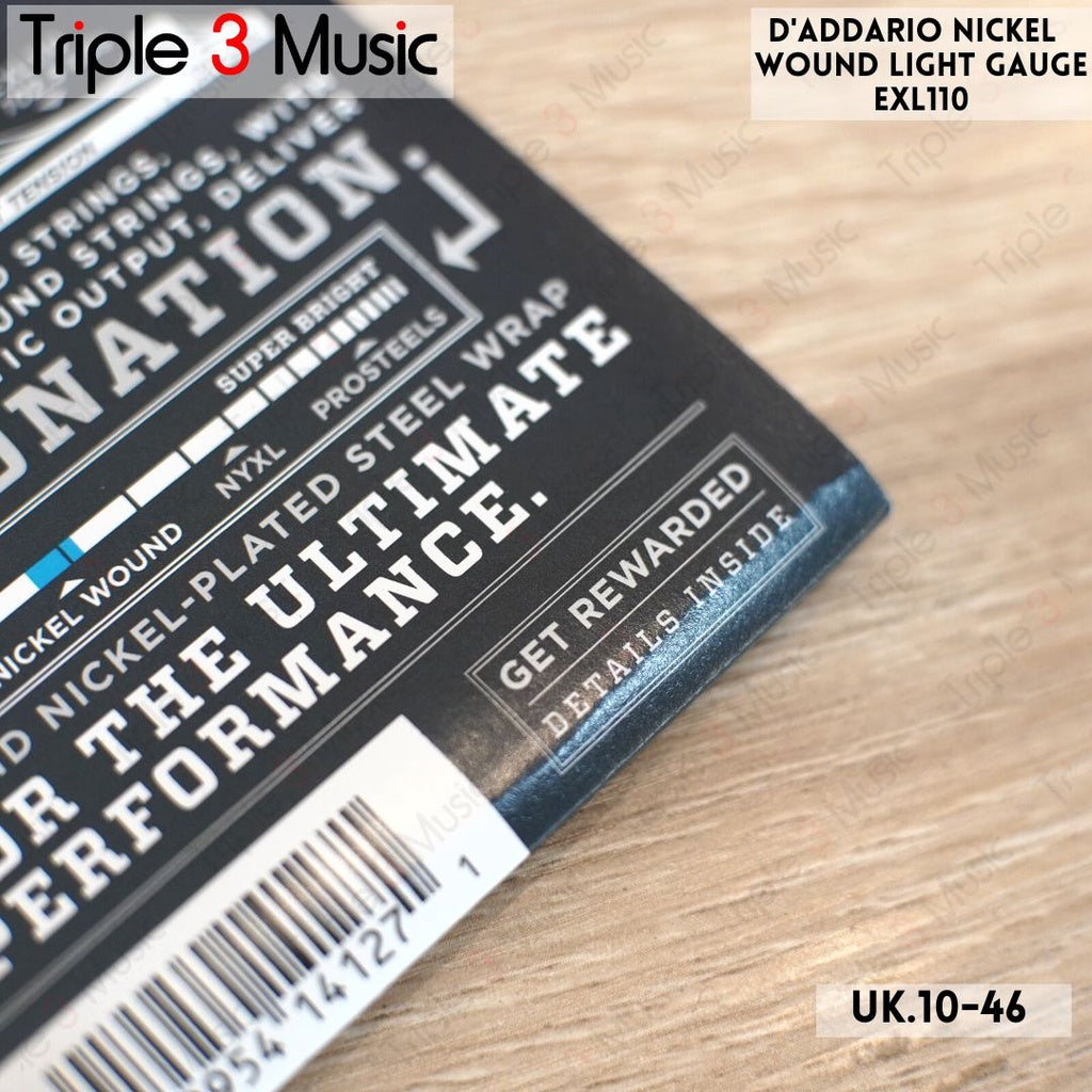 D'Addario EXL110 ORIGINAL RESMI 10-46 senar gitar elektrik
