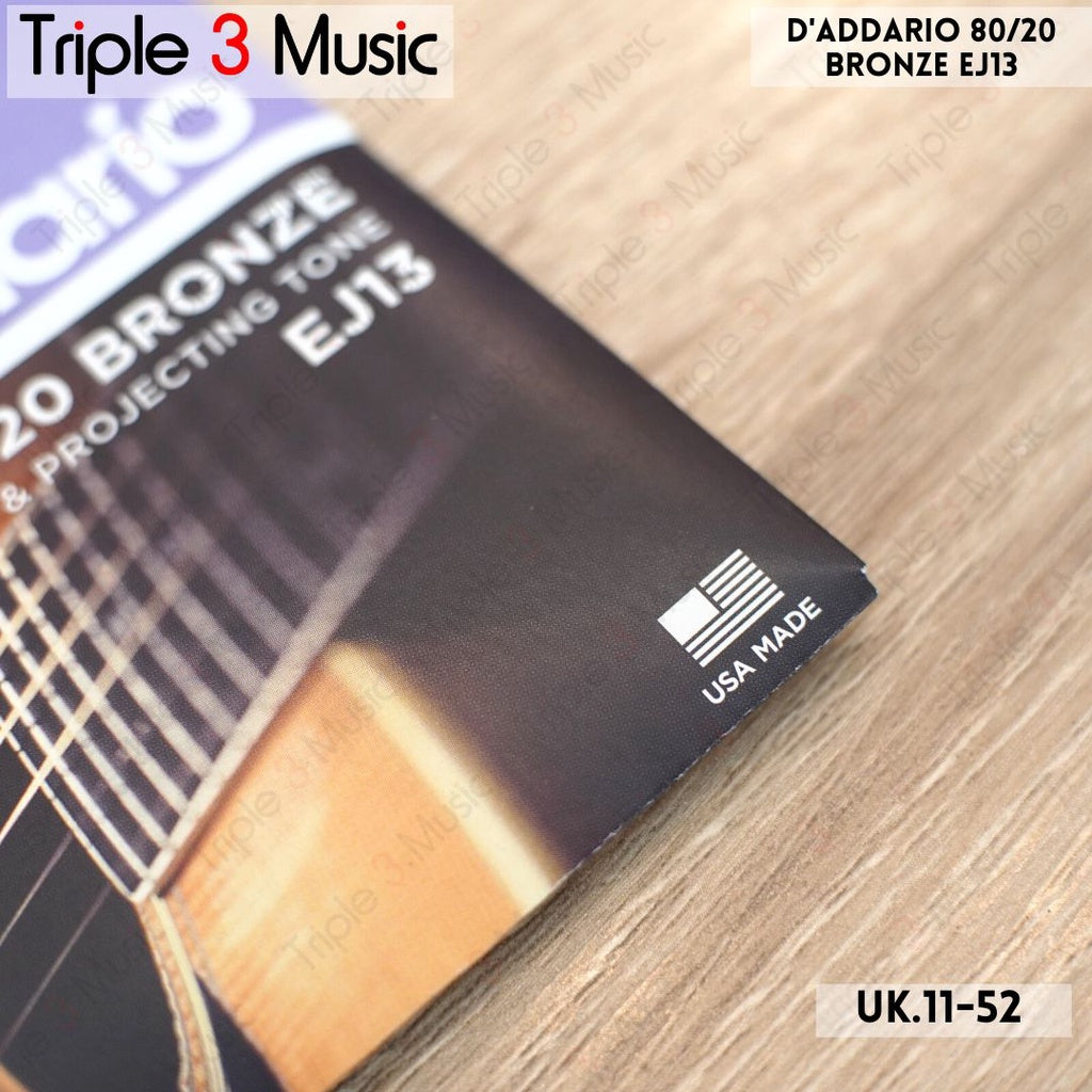 D'Addario EJ13 11-52 senar gitar akustik ORIGINAL