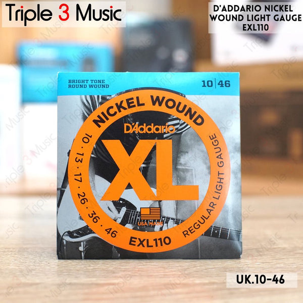 D'Addario EXL110 ORIGINAL RESMI 10-46 senar gitar elektrik