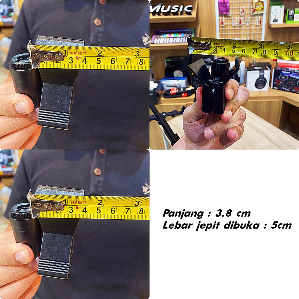 Holder Clamp mic microphone jepit capit untuk mic wireless di stand