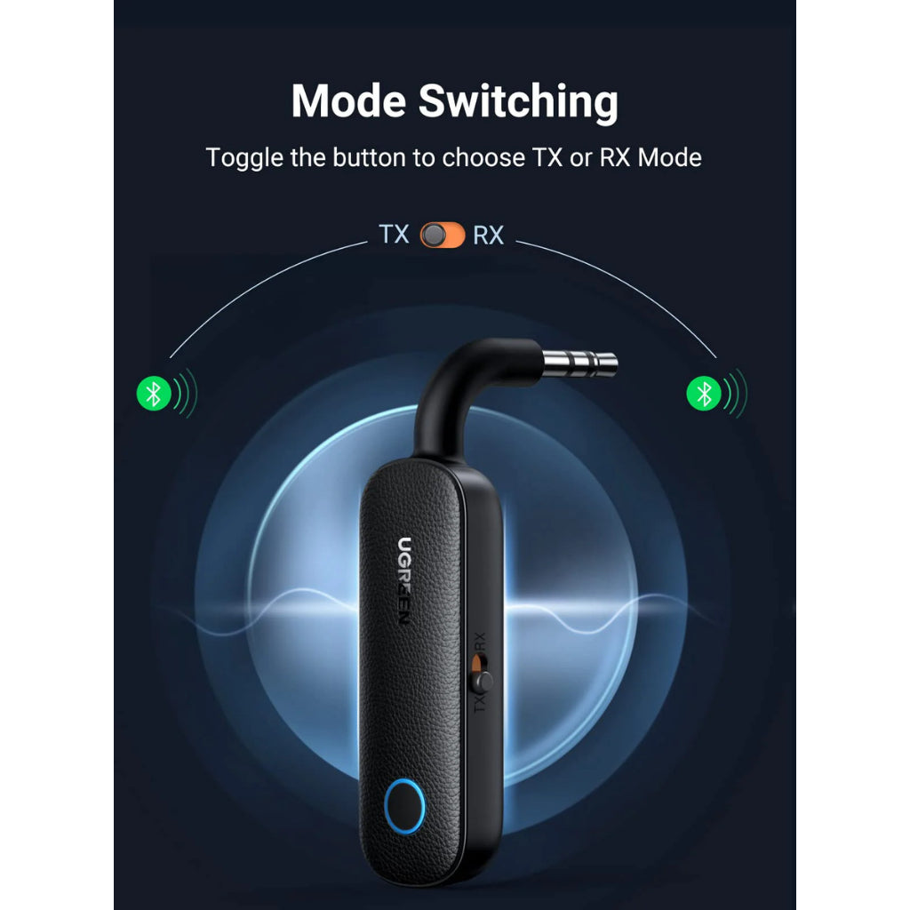 UGREEN 80893 Bluetooth Audio 2in1 UGREEN Transmitter Receiver with Aux Alat ubah headphone 3.5 jadi bluetooth headphone