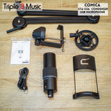 COMICA STA-U2A RGB Cardioid Condenser USB Microphone Kit