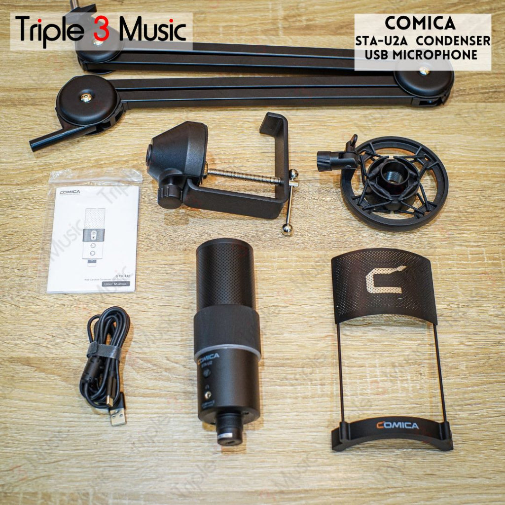 COMICA STA-U2A RGB Cardioid Condenser USB Microphone Kit