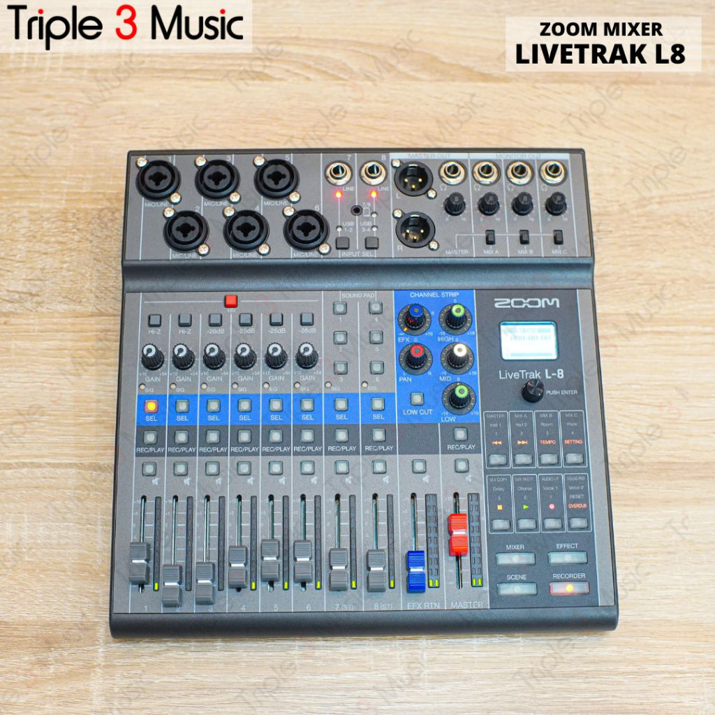 Zoom LiveTrak L8 MULTITRACK USB Digital Mixer / Recorder