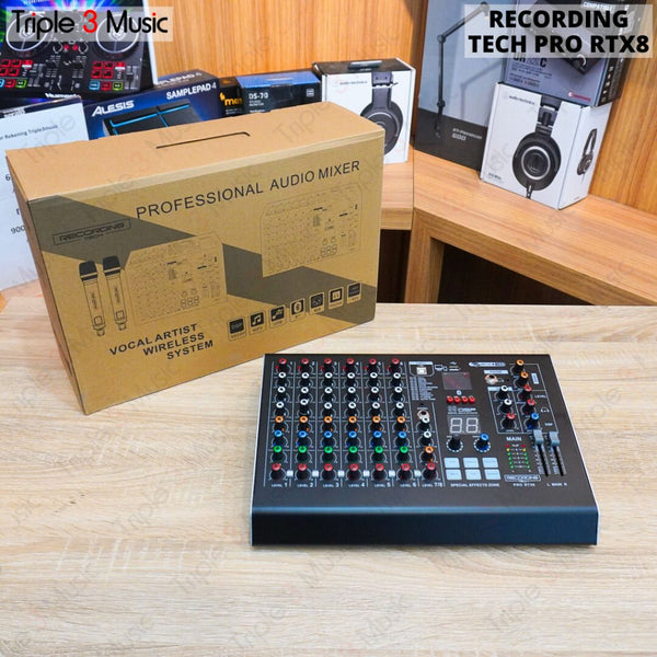 Recording tech RT Pro RTX8 PRO RT X8 8 channel USB MIXER AUDIO ORI