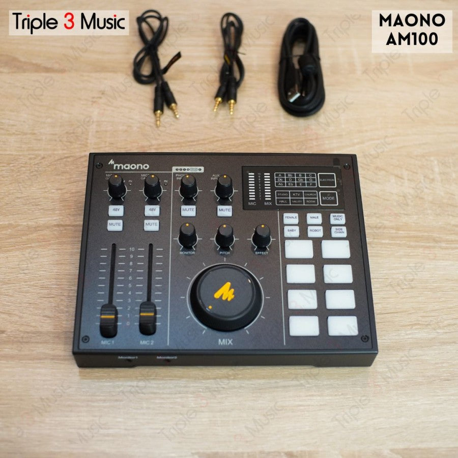 Maono AU-AM100 monocaster Soundcard streaming podcast