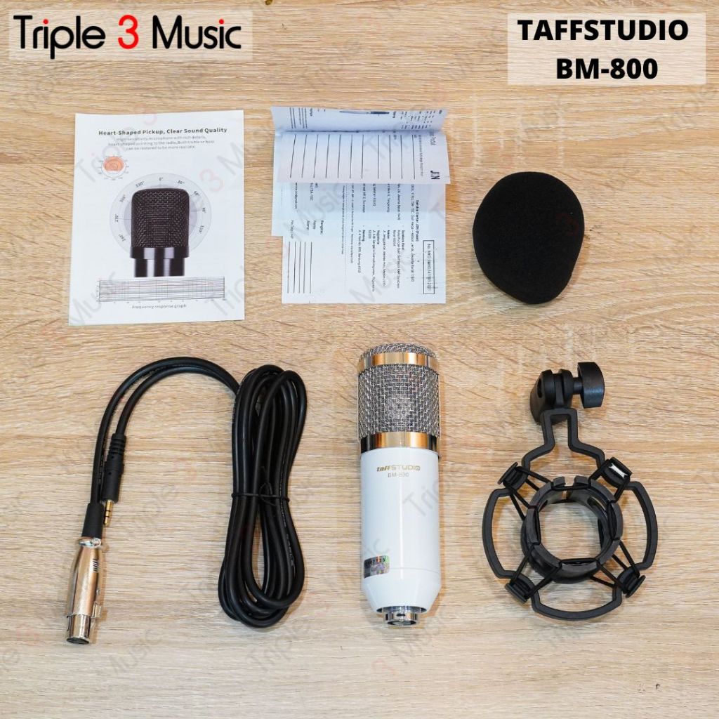 TAFFSTUDIO BM800 Mic Condenser termurah mic smule mic live streaming