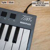 Midiplus TINY + plus with pad Keyboard Mini Midi controller 32 keys