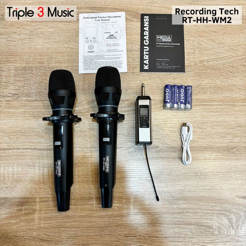 RECORDING TECH RT HH WM2 Wireless Microphone 2 mic ORIGINAL