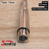 SOUNDKING CA 304 Adapter Converter XLR FEMALE TO Akai ts Female 6,5mm