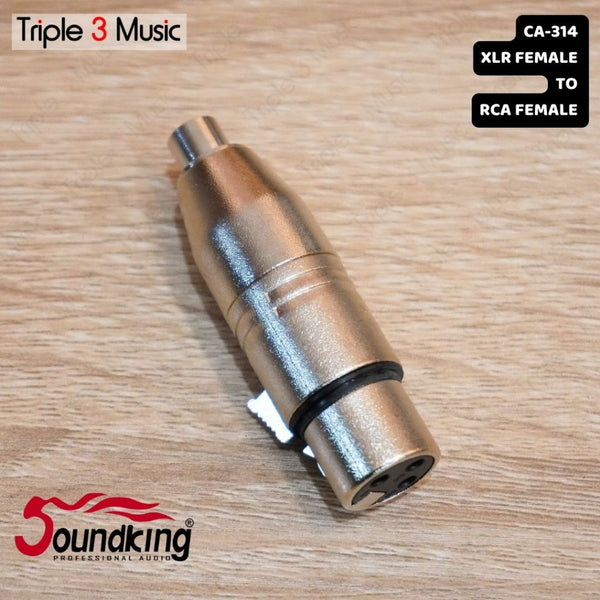 Soundking CA 314 Adapter Converter XLR FEMALE to RCA FEMALE