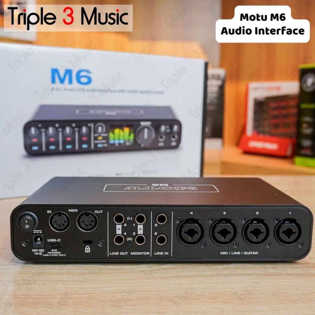 MOTU M6 Audio Interface 6 in 4 out ESS Sabre32 Ultra DAC