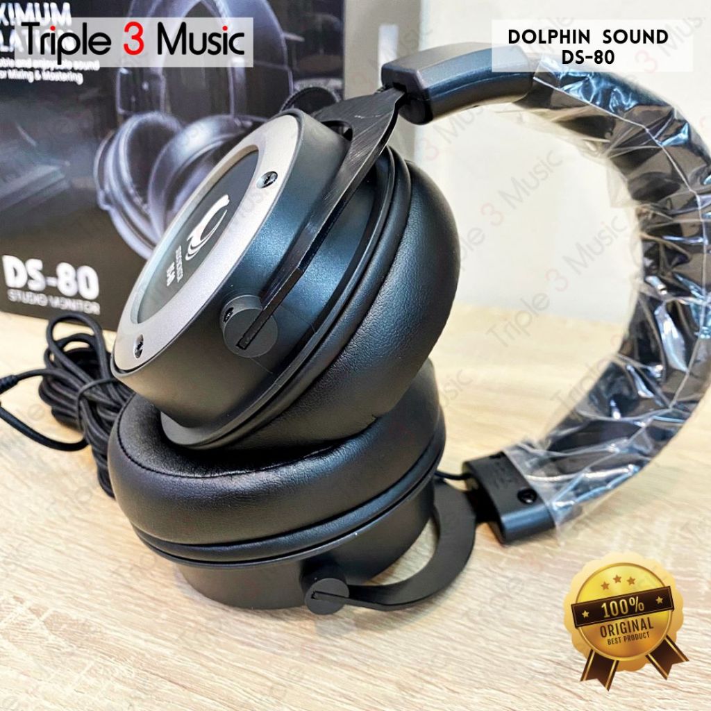 Dolphin sound ISK DS80 DS 80 DS-80 Headphone Monitor Flat Premium