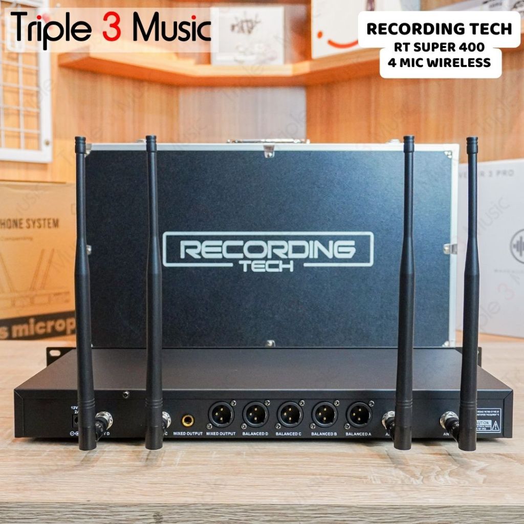 RECORDING TECH RT SUPER400 WIRELESS MICROPHONE | 4 CHANNEL MIC WIRELESS - SUPER400 ONLY