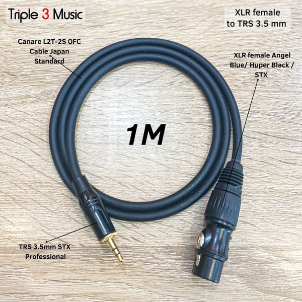 Kabel XLR Female To 3.5mm Male 1m kabel Mic bm800 bm8000 ke Splitter