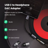 Ugreen Usb C to 3,5mm Audio DAC converter 10cm for Samsung/IPAD-80154