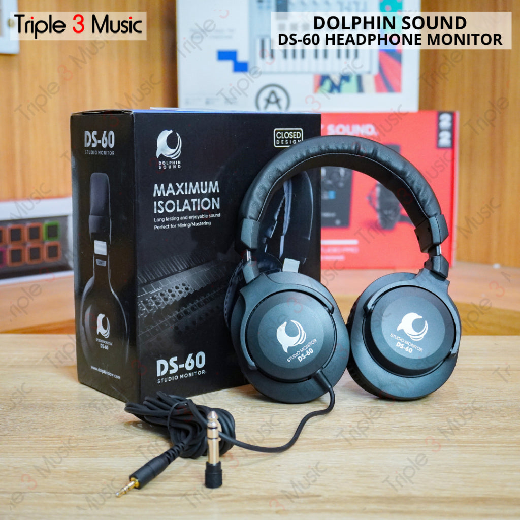 Dolphin Sound ISK DS60 DS-60 Headphone monitor Flat Closed