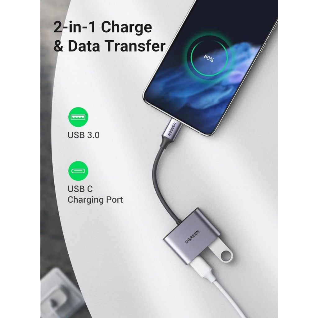 UGREEN 70308 OTG USB C to USB A 3.0 + Usb C CHARGING 60W IP15 FAST