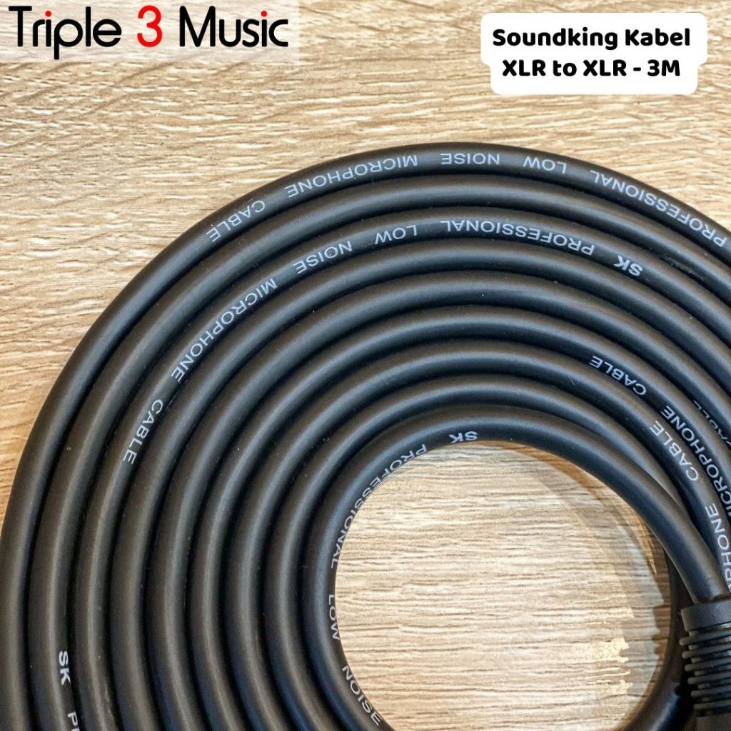Soundking Kabel Microphone Mic XLR FEMALE TO XLR MALE 3m