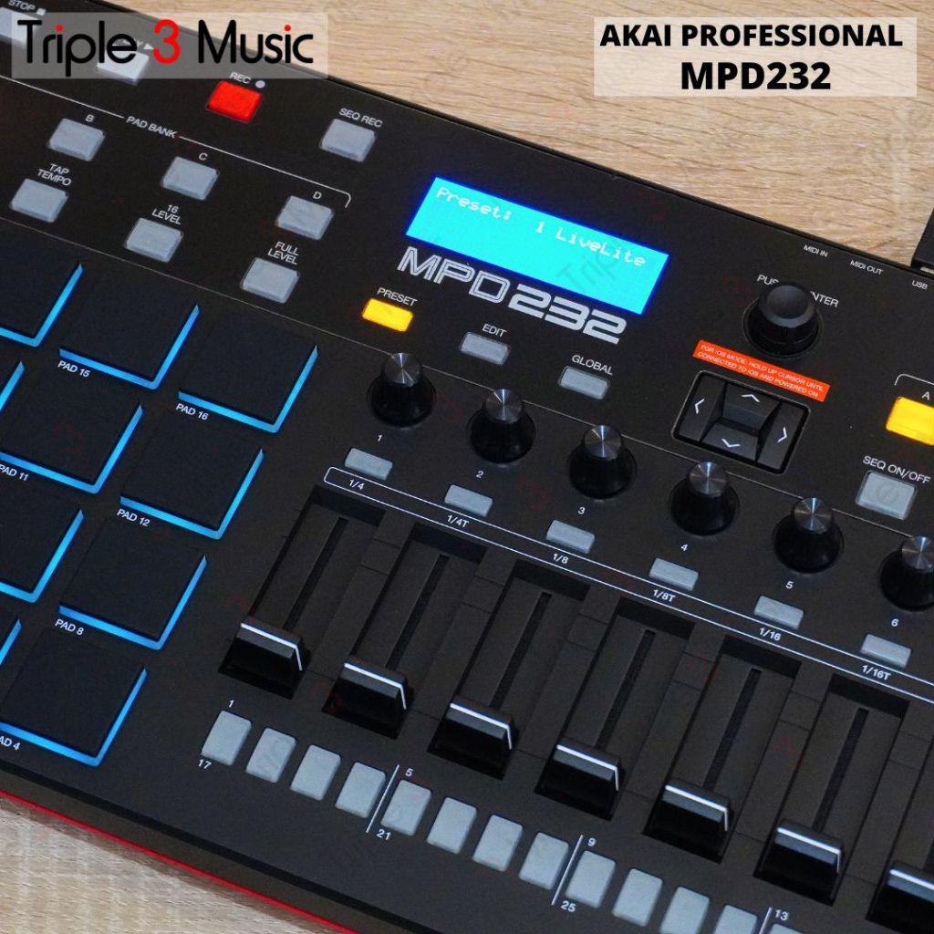 Akai MPD 232 USB Midi Pad Controller Sequencer