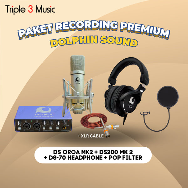 Paket Recording Dolphin sound DS Orca Premium Bundle with Mic+headphone