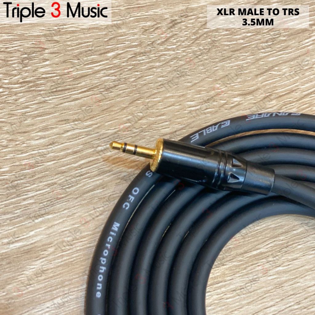 kabel XLR Male to 3.5mm TRS male 2m aux XLR MIXER SOUNDCARD OFC Japan Standard