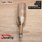 Soundking CA 308 Adapter converter Jack XLR MALE to Akai TS 6.5 Mono
