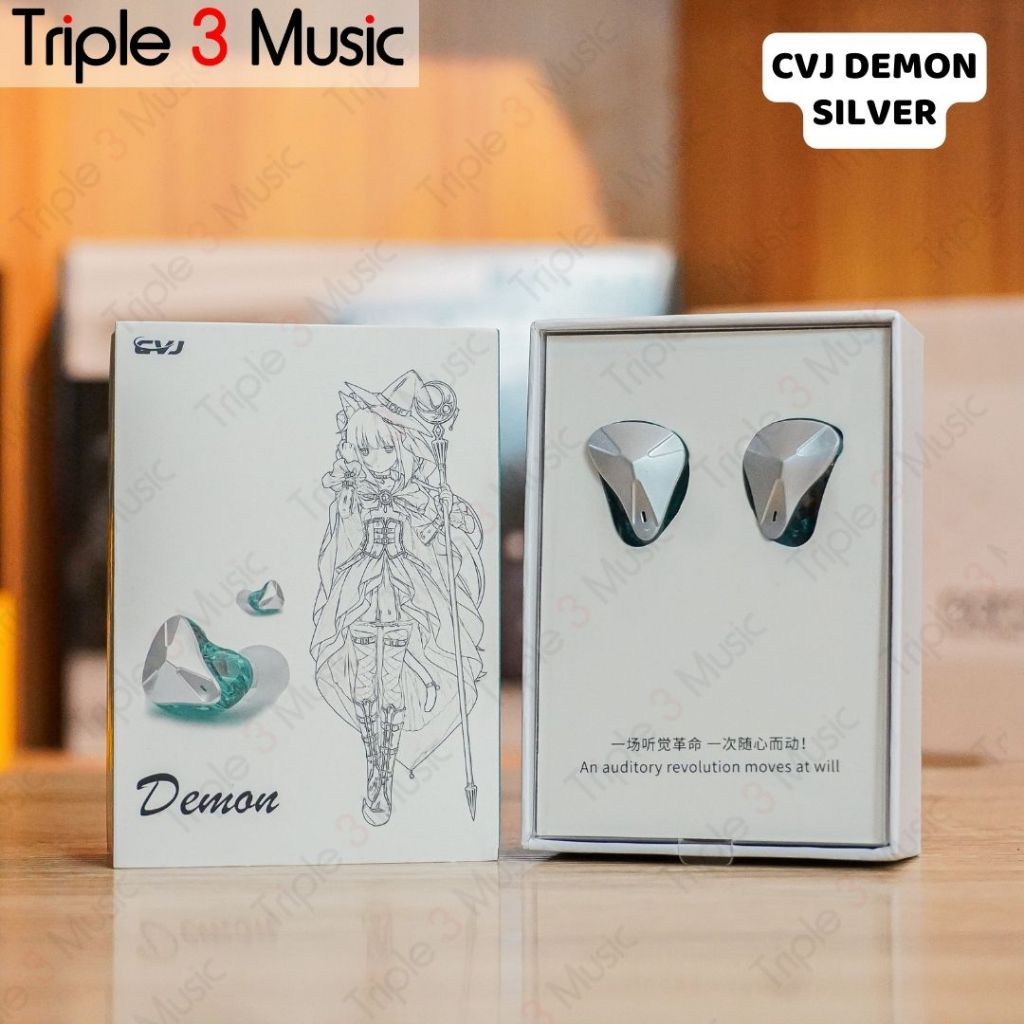 CVJ Demon Earphone Dynamic Driver IEM Earbud Monitor DJ Stage Panggung - Gold No Mic