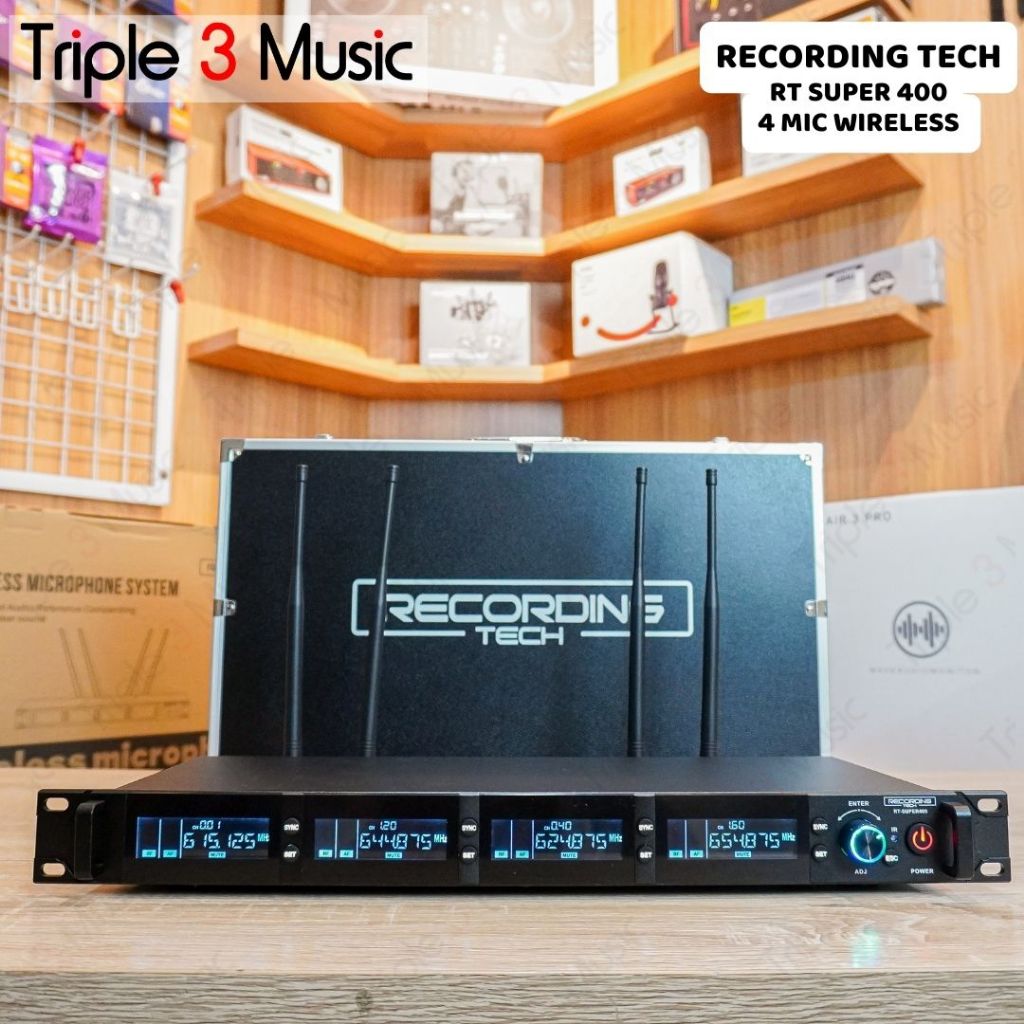 RECORDING TECH RT SUPER400 WIRELESS MICROPHONE | 4 CHANNEL MIC WIRELESS - SUPER400 ONLY