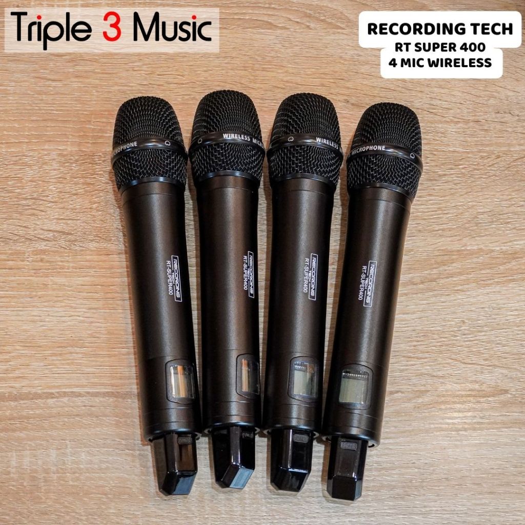 RECORDING TECH RT SUPER400 WIRELESS MICROPHONE | 4 CHANNEL MIC WIRELESS - SUPER400 ONLY