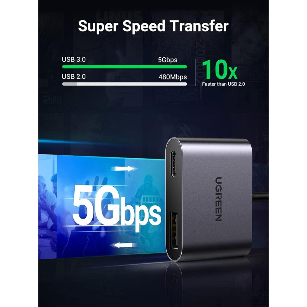 UGREEN 70308 OTG USB C to USB A 3.0 + Usb C CHARGING 60W IP15 FAST