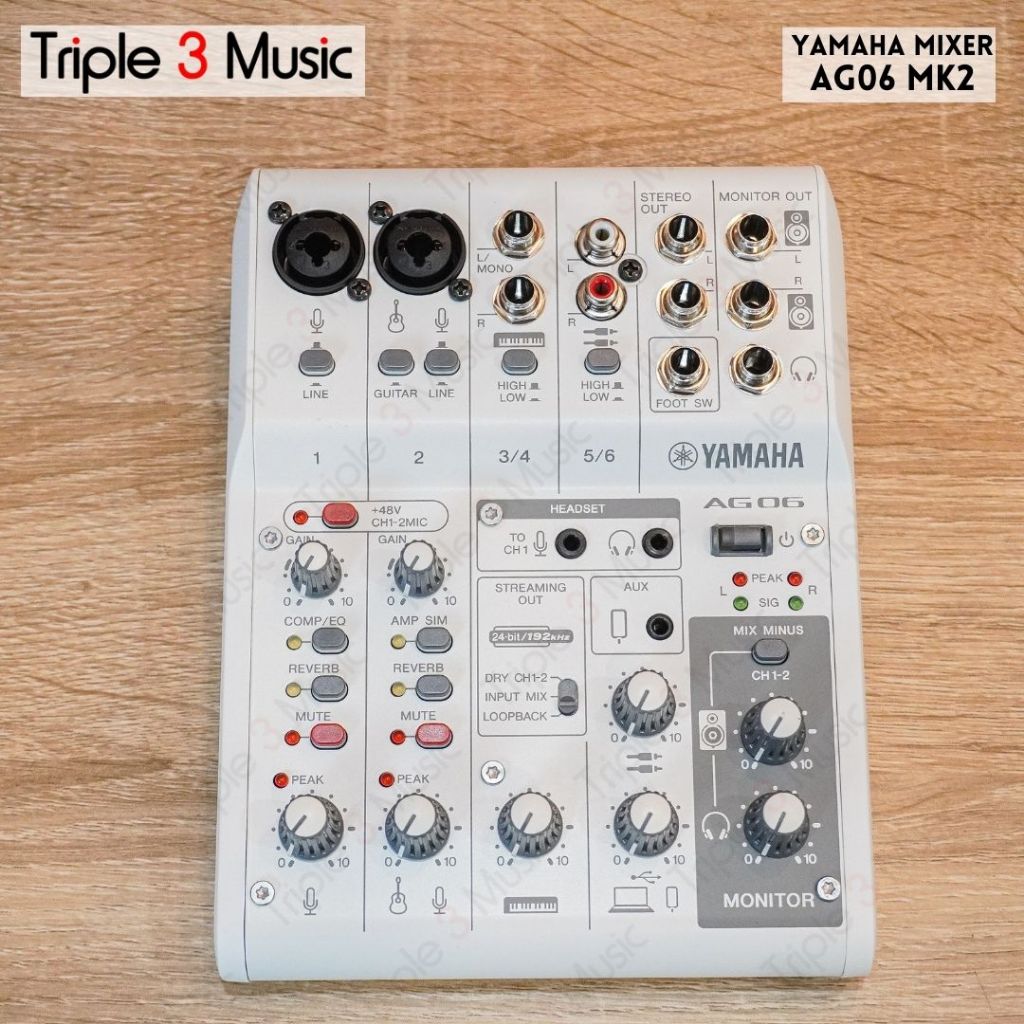Yamaha AG06 MK2 AG 06 MKII Mixer SOUNDCARD USB streaming