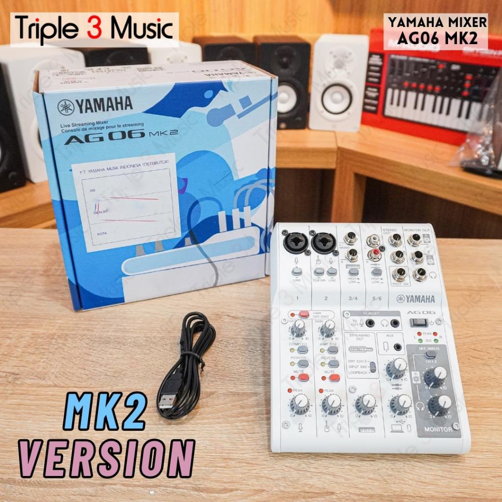 Yamaha AG06 MK2 AG 06 MKII Mixer SOUNDCARD USB streaming