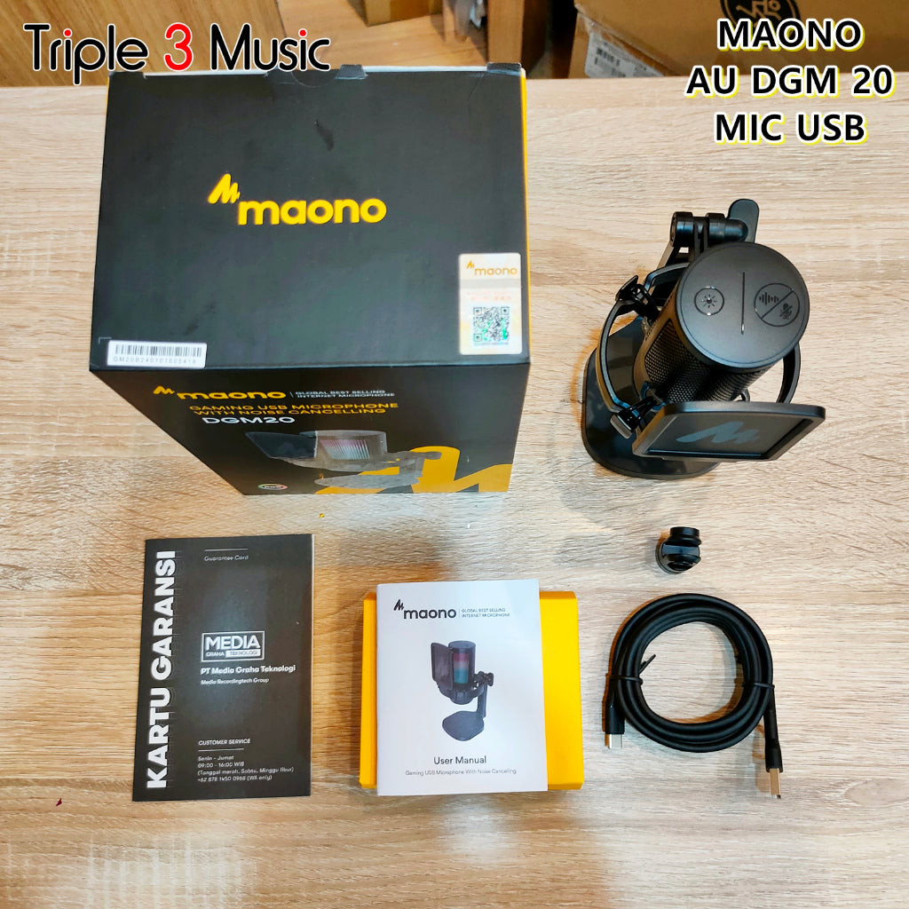 MAONO DGM20 DGM 20 Noise Canceling Condenser MIC USB Gaming RGB Microphone