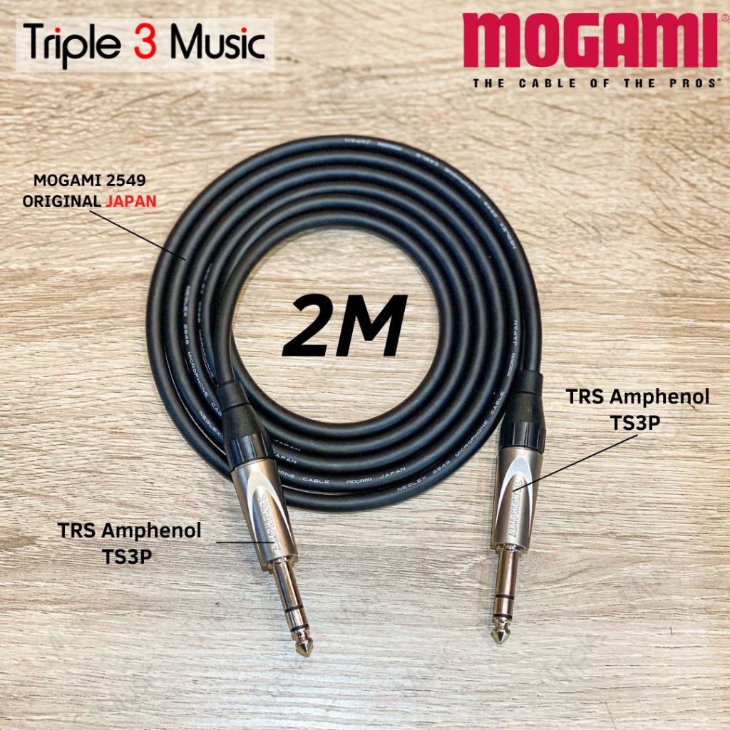 Mogami 2549 TRS 6,5mm male to TRS 6.5mm male Kabel speaker Balance with Jack amphenol