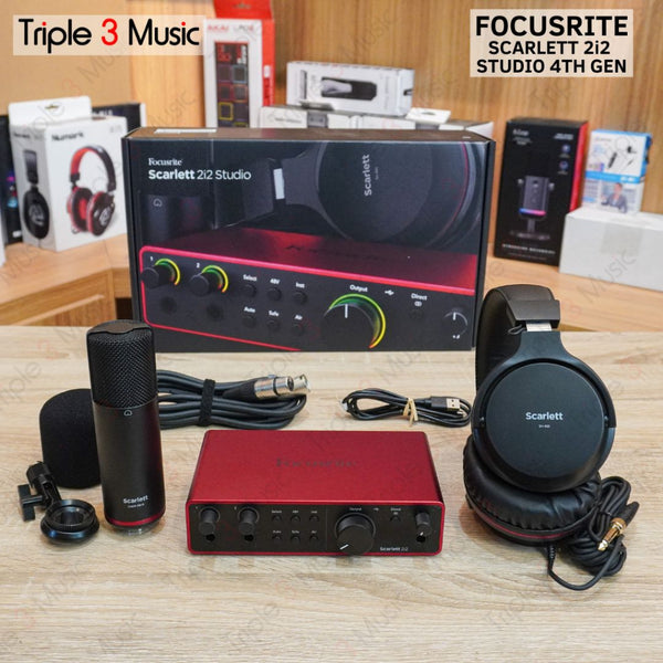 Focusrite Scarlett 2i2 Studio 4th Gen Paket recording ORIGINAL