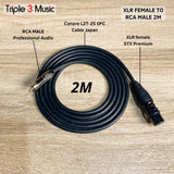 Kabel Audio XLR Female to Rca Male 2 meter OFC L2T2S JAPAN STANDARD
