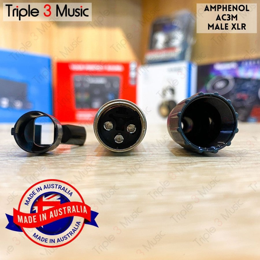 AMPHENOL AC3M + AC3F Sepasang canon XLR MALE FEMALE ORIGINAL
