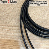OFC Kabel Splitter Dual XLR FEMALE To 3.5mm TRS AUX Kabel ofc Japan standard