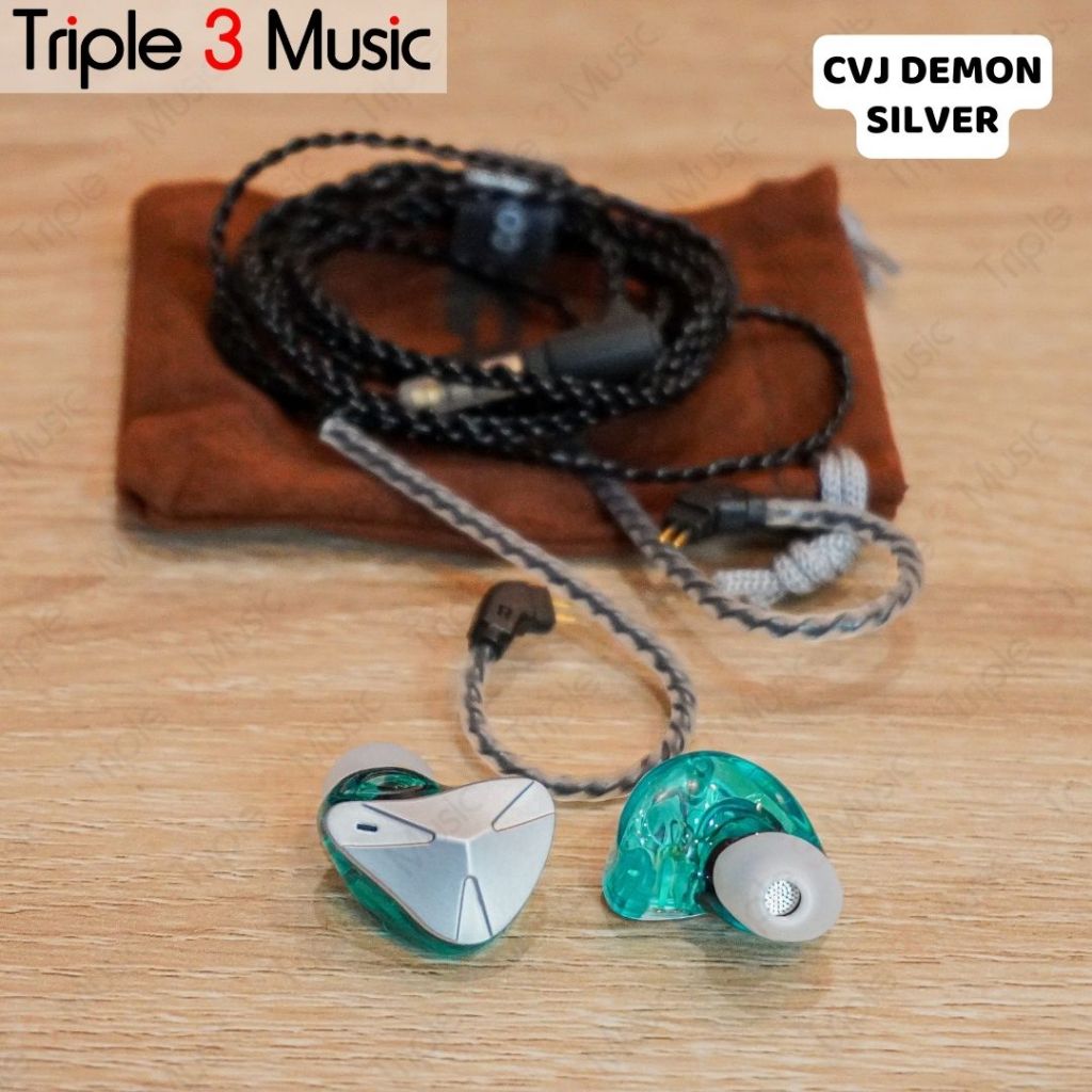 CVJ Demon Earphone Dynamic Driver IEM Earbud Monitor DJ Stage Panggung - Gold No Mic