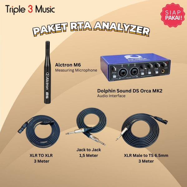 Paket RTA Pengukuran Speaker Real Time Analyzer Soundcard Dolphin Ds orca + Alctron