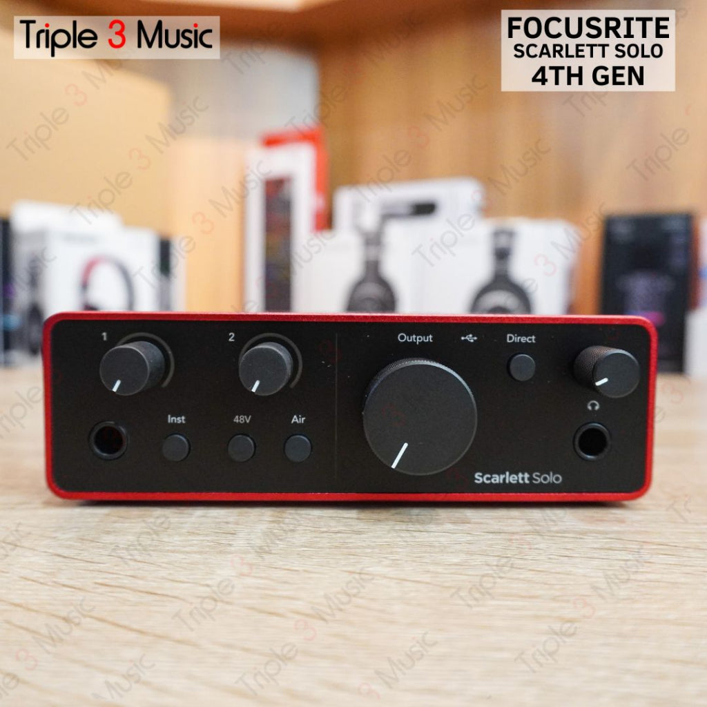 Focusrite Scarlett Solo 4th Gen USB Audio Interface ORIGINAL RESMI