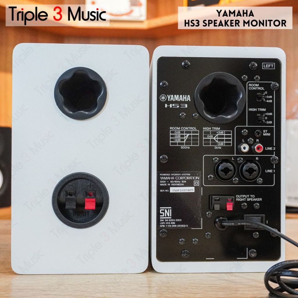 YAMAHA HS3 HS-3 HS 3 3.5 inch Speaker Monitor Flat Sepasang