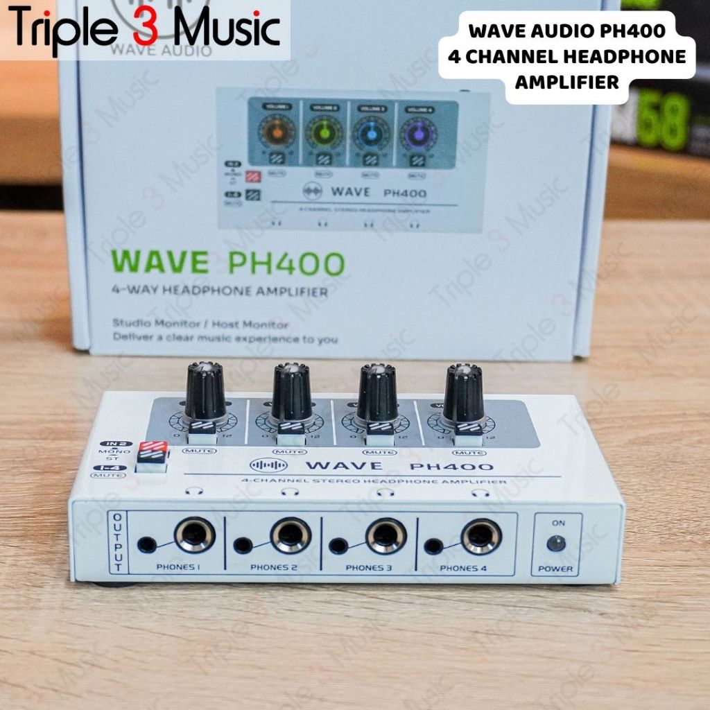 WAVE PH400 PH400 Amply Headphone 4 Channel with adaptor ORIGINAL