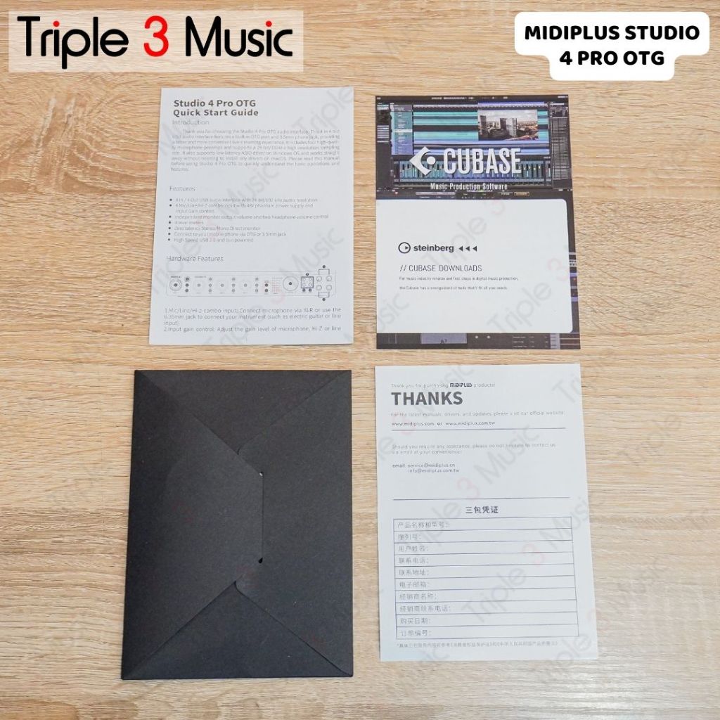 MIDIPLUS STUDIO 4 PRO OTG 4 IN 4 OUT Soundcard Recording triple3music