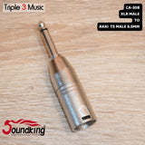 Soundking CA 308 Adapter converter Jack XLR MALE to Akai TS 6.5 Mono