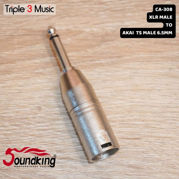 Soundking CA 308 Adapter converter Jack XLR MALE to Akai TS 6.5 Mono