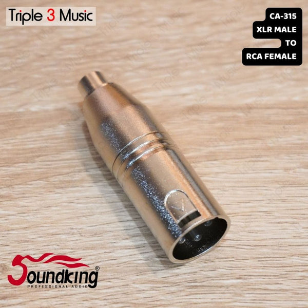 SOUNDKING CA 315 Adapter Converter RCA FEMALE TO XLR MALE CANON