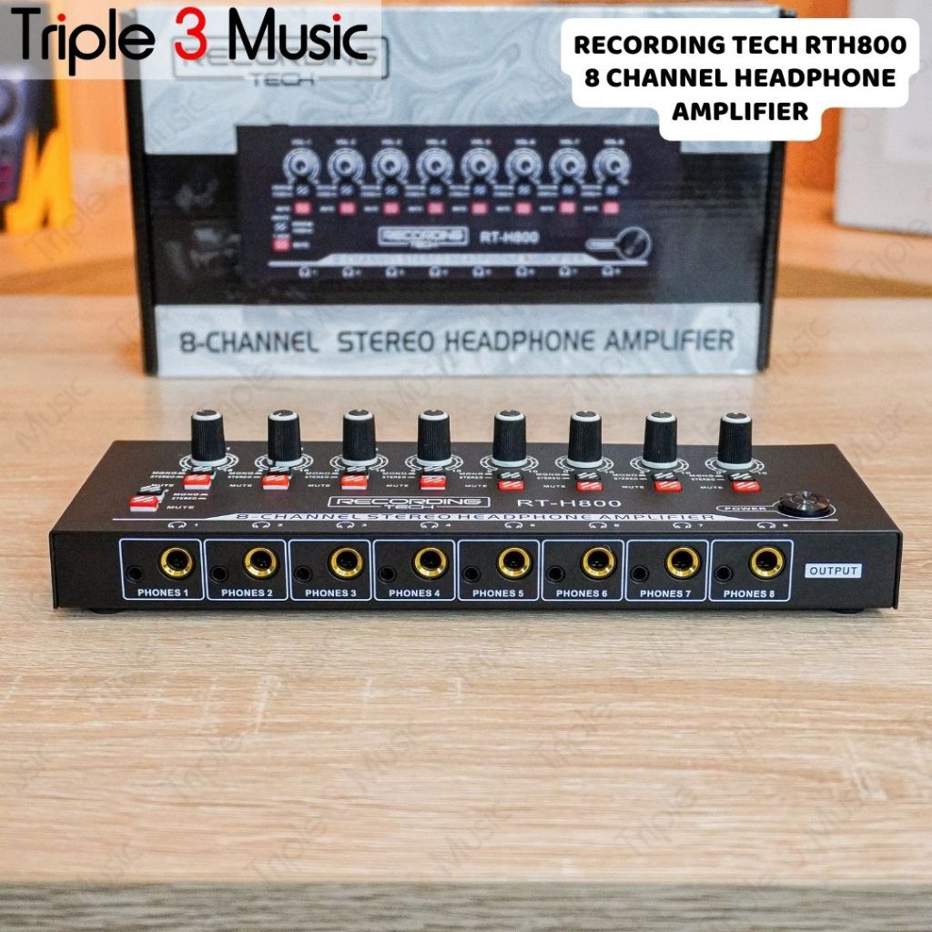 RECORDING TECH RT H800 RTH800 mirip wave ph800 Amply Headphone 8 Channel Amplifier