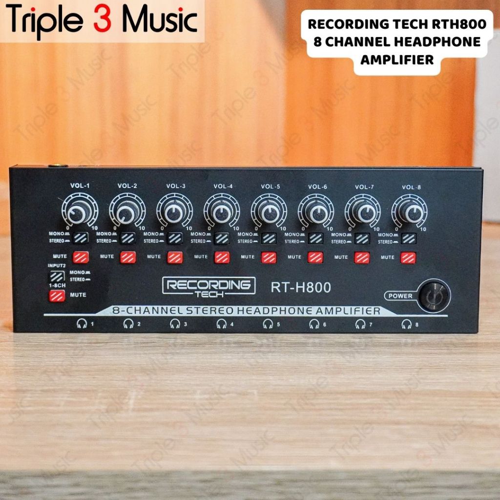 RECORDING TECH RT H800 RTH800 mirip wave ph800 Amply Headphone 8 Channel Amplifier